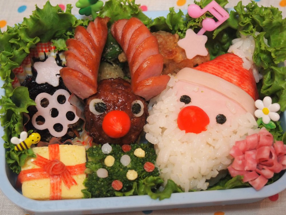 サンタクロースが可愛い 初心者向けクリスマスに簡単キャラ弁の作り方 初心者向けキャラ弁講師 弁当侍yoshi Bento Samurai